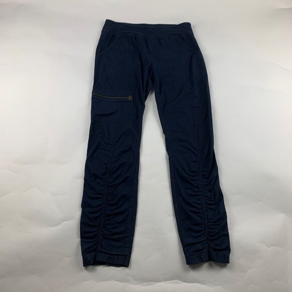 XCVI Pants - XCVI Wearables Navy Blue Knit Waist Slim Leg Pant S